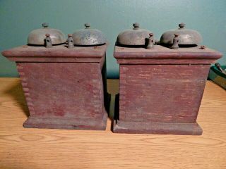 2 Oak Telephone Bell Boxes To Restore.