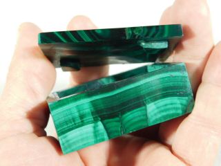A Removable TOP on This Deep Green Colored MALACHITE Box The Congo 153gr e 8
