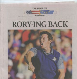 Minneapolis Star Tribune 2016 Ryder Cup Hazeltine National 2 Papers