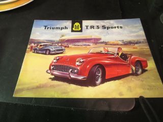 1958 Triumph T.  R.  3.  Sports Sales Brochure