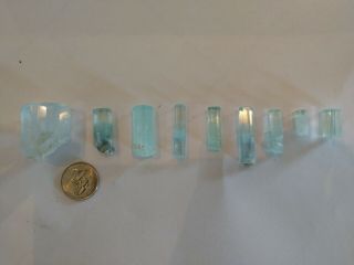 Aquamarine Beryl Crystals - Shigar Valley,  Pakistan - 353.  5 Carats Total
