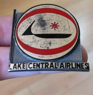 Lake Central Airlines (rosco Turner Airlines) Pilot Hat Badge