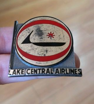 Lake Central Airlines (Rosco Turner Airlines) Pilot Hat Badge 5
