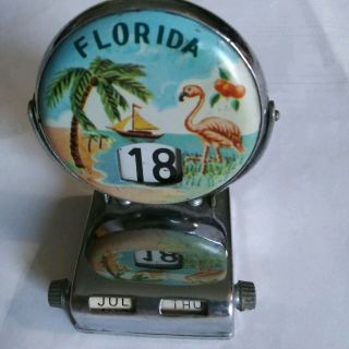Vintage Florida Perpetual Calendar Flip Desk Souvenir Calendar Rare