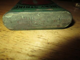 Vintage 1910 Lucky Strike Cigarettes Vertical Pocket Tobacco Tin W Paper Liner 5