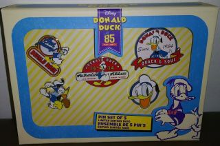 2019 Disney Store Donald Duck 85th Anniversary 5 Pin Set Le 1600