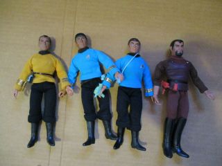 Mego Star Trek Tos Action Figures Vintage 1970s,  Kirk,  Spock,  Mccoy,  Klingon