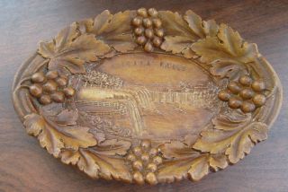 Niagara Falls Signed Burwood Dish Plate Vintage Collectable Carved Bowl