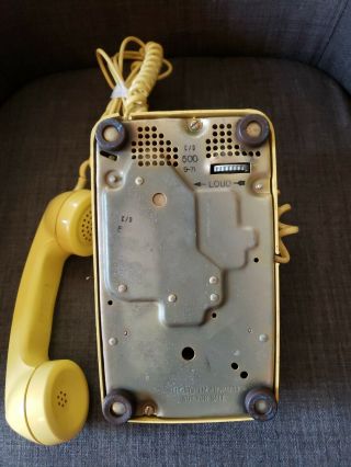 Vintage Western Electric Rotary Dial Phone Bell System Yellow Desk Top 5