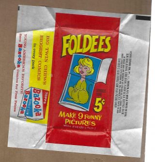 1963 Topps Foldes Funny Valentine Wax Wrapper