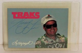 Harry Gant Skoal 1992 Tracks A3 Autograph Series Collector Card.