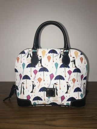 Disney Dooney And Bourke Mary Poppins Returns Penguin Umbrella Purse Satchel Nwt