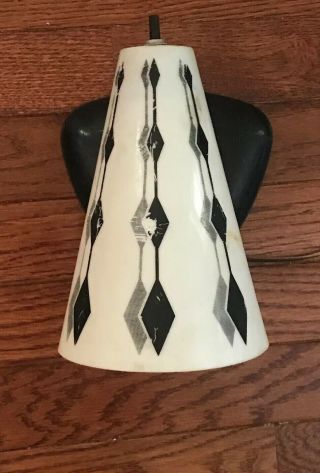 Rare Vintage 50s Atomic Retro Wall Cone Lamp Light Wall Hanging Must C