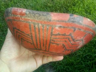 Anasazi Black On Red Bowl Az Authentic Hohokam