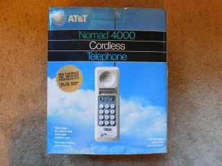 Vintage At&t Nomad 4000 Cordless Telephone Complete 1985