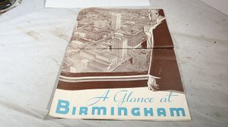 1930s A Glance At Birmingham Alabama Travel Brochure