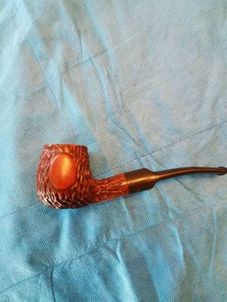 Dr.  Grabow Meerschaum Lined 1/2 Bent Rusticated Estate Pipe Made In Italy