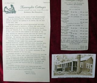 1948 Keewaydin Cottages Lake Winnepesaukee Wolfeboro Nh Letter/photo Postcard,