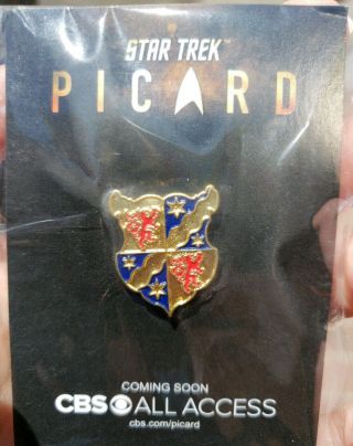 Exclusive Picard Family Crest Pin From Sdcc 2019 - Star Trek: Picard - In Hand