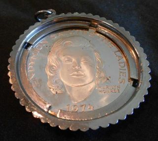 1974 Mardi Gras High Relief Endymion.  999 Silver Marilyn Monroe Doubloon Coin