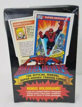 Marvel Universe Series 1 Heroes Trading Cards Factory Box 1990