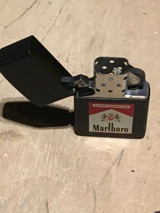 Zippo Marlboro Black Matte Lighter Very Collectible 2