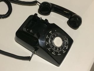 1980s Vintage Western Electric / Bell System Black Rotary Company Telephone