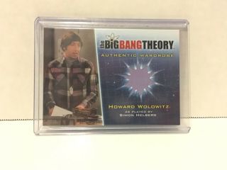 2013 Big Bang Theory Season 5 Wardrobe Card M18 Howard Wolowitz Simon Helberg