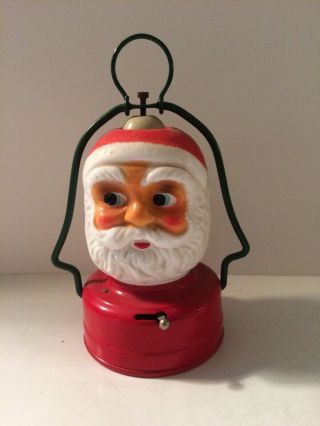 Vintage Santa Claus Face Battery Operated Christmas Lantern Japan