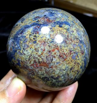 435g 66mm Wow Natural Rare Pietersite Crystal Sphere Ball Healing 042