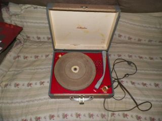 Vintage Silvertone 4 Speed Tube Record Player Model 9232 Phonograph FSH 2