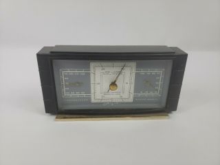 Vintage Airguide Instrument Co Desktop Weather Station Thermometer Barometer