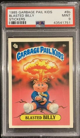 1985 Topps Garbage Pail Kids Os1 8b Blasted Billy - Psa 9 -