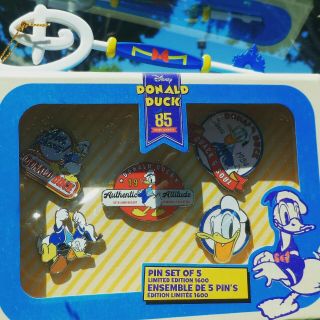 2019 Disney Donald Duck 85th Birthday Pin Set Le1600,  Collectible Key