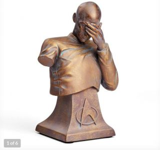Star Trek Tng Captain Picard Facepalm Bust Statue Bronze Resin Edition,  Nib