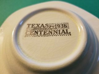 Antique Texas 1936 Centennial Ashtray with picture of THE ALAMO 4