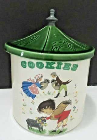 Vintage Mccoy Ceramic Cookie Jar Baa Baa Black Sheep Rhyme Circus Tent