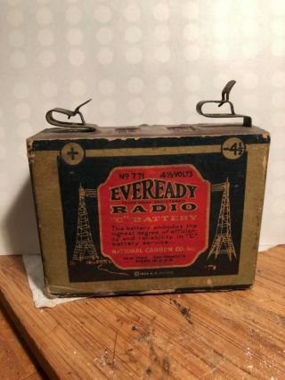 Antique Eveready Radio Battery - No.  771 - 4 1/2 Volts C Battery
