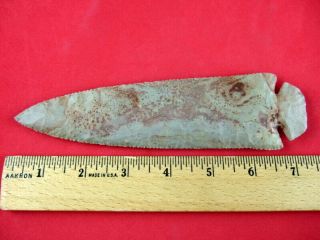 Fine Quality Authentic 7 1/4 inch Missouri Dovetail Point Indian Arrowheads 2