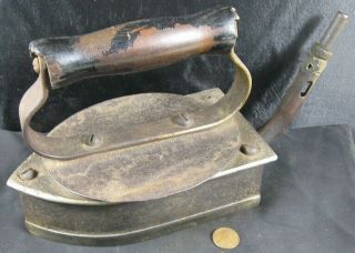 Antique Cast Iron Natural Gas Iron With Heat Shield