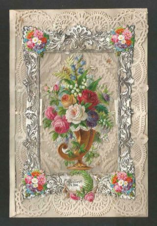 G31 - Victorian Paper Lace Valentine Card - Meek - Believe I Love