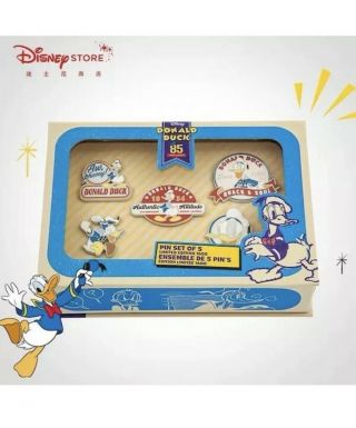 In Hand 2019 Disney Store Donald Duck 85th Anniversary 5 Pin Set Le 1600