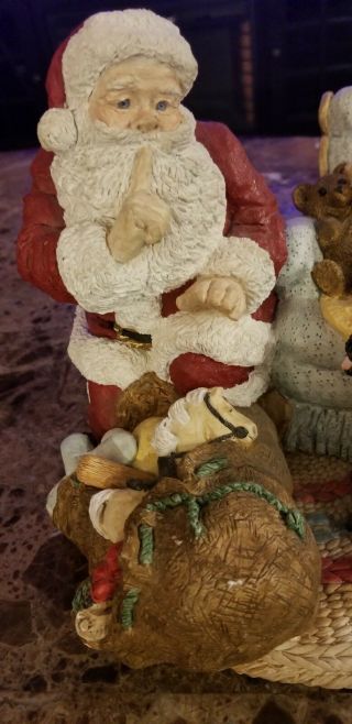 Vintage The Legend Of Santa Claus Plaster Figurine Waiting For Santa CF - 026 3