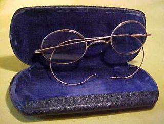 Antique Pr Victorian Gold Tone Glasses Spectacles