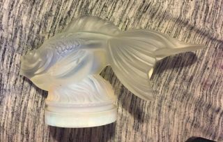 Rare Persons 1930’s Koi Fish Glass Hood Ornament Worcester Ma Opal