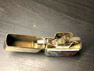Vintage 1995 XI ZIPPO Solid Brass lighter w/ Matching Brass Insert Lion Safari 5