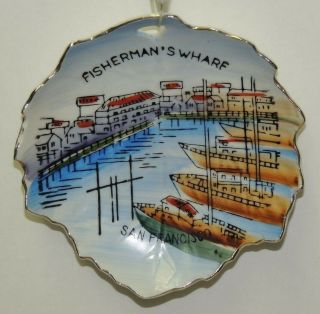Vintage Souvenir Plate San Francisco,  California - Fisherman 
