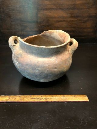 Mlc S3569 Authentic Strap Jar Pottery Vessel Pot With Birdpoint Arrowhead Inside