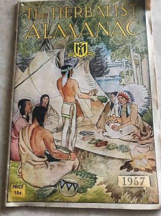Vintage Mid - Century Soft Cover Pamphlet The Herbalist Almanac 1957