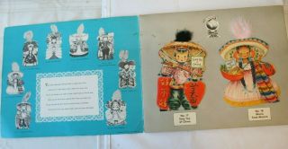 Vintage 1948 Hallmark Paper Dolls Collector ' s Album Dolls of the Nations 2